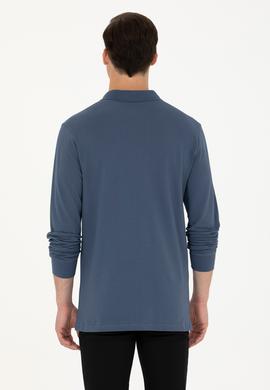 Erkek İndigo Basic Sweatshirt - 50269405176