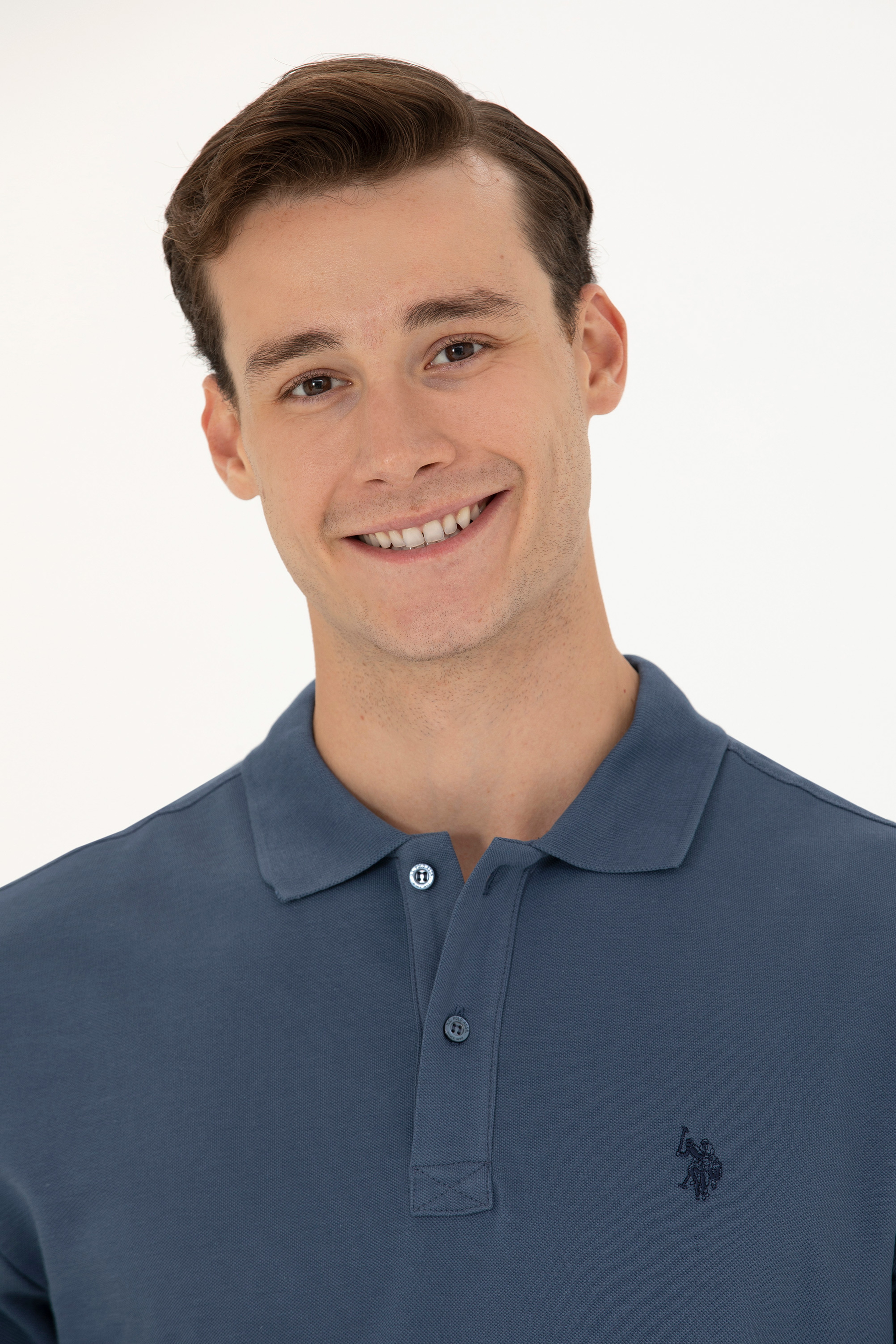 Erkek İndigo Basic Sweatshirt