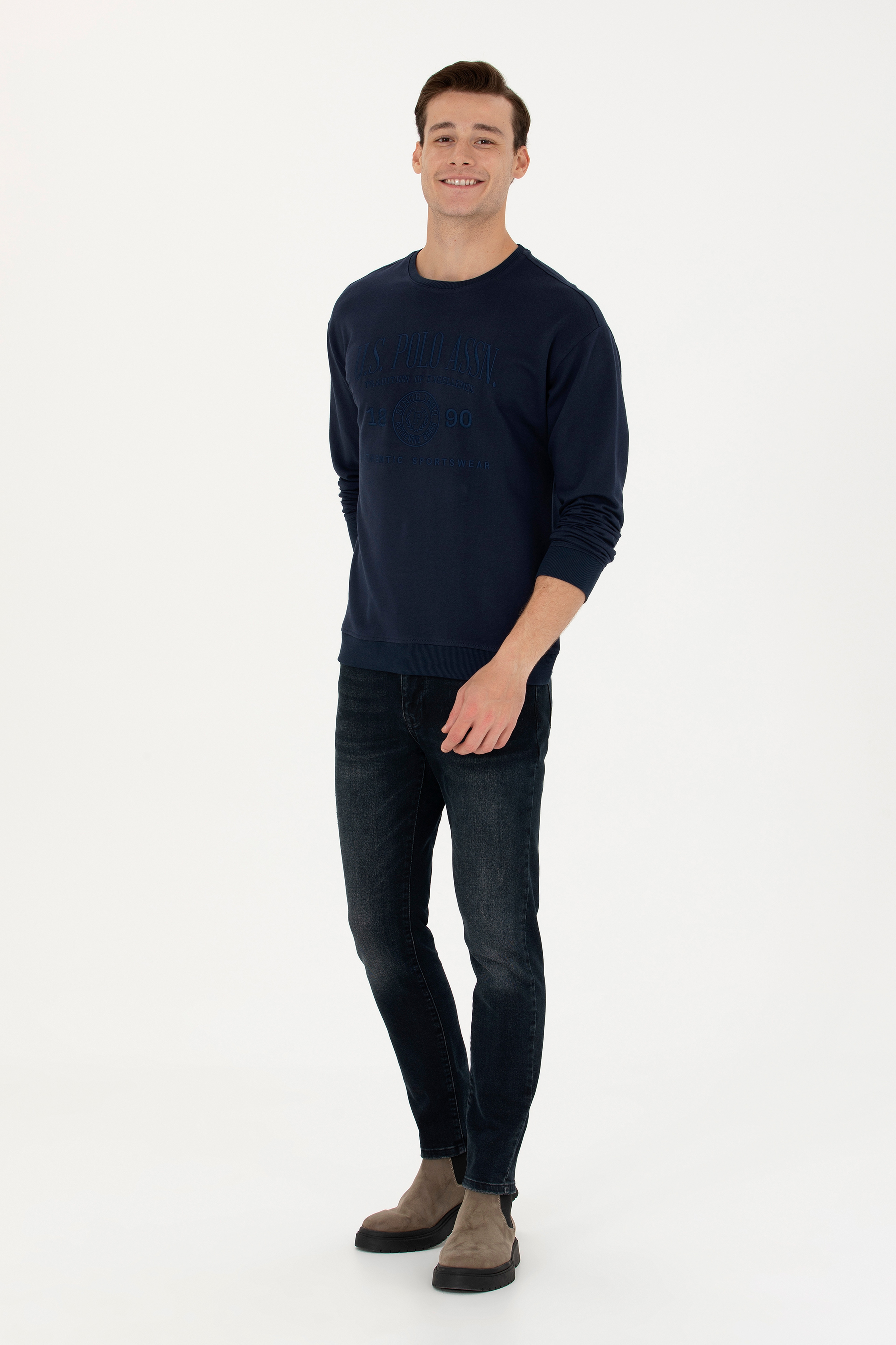 Erkek Lacivert Sweatshirt