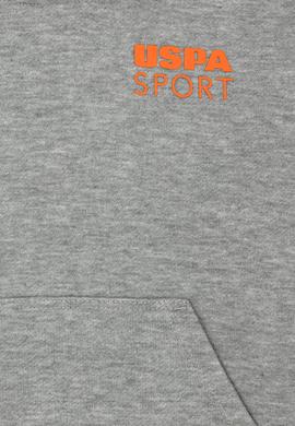 Çocuk Gri Melanj Kapüşonlu Sweatshirt - 50270823002