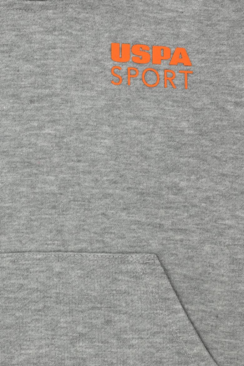 Çocuk Gri Melanj Kapüşonlu Sweatshirt - 50270823002