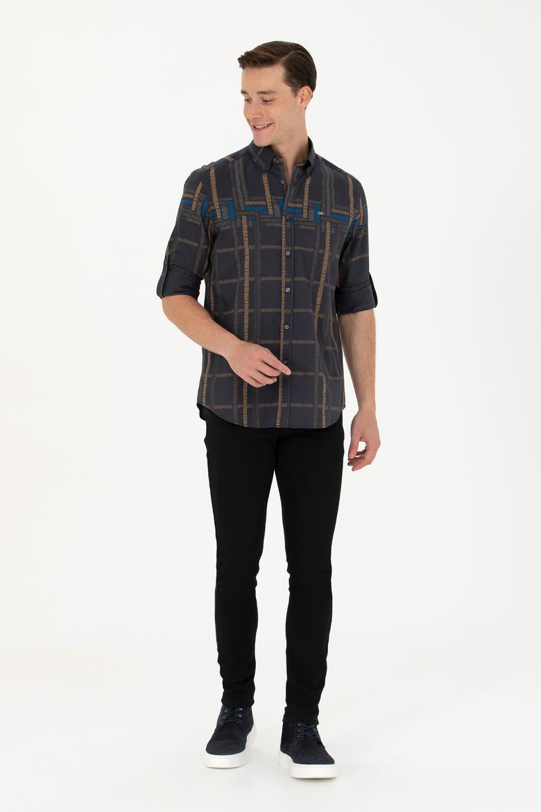 Erkek Antrasit Uzun Kollu Gömlek - 50272751001