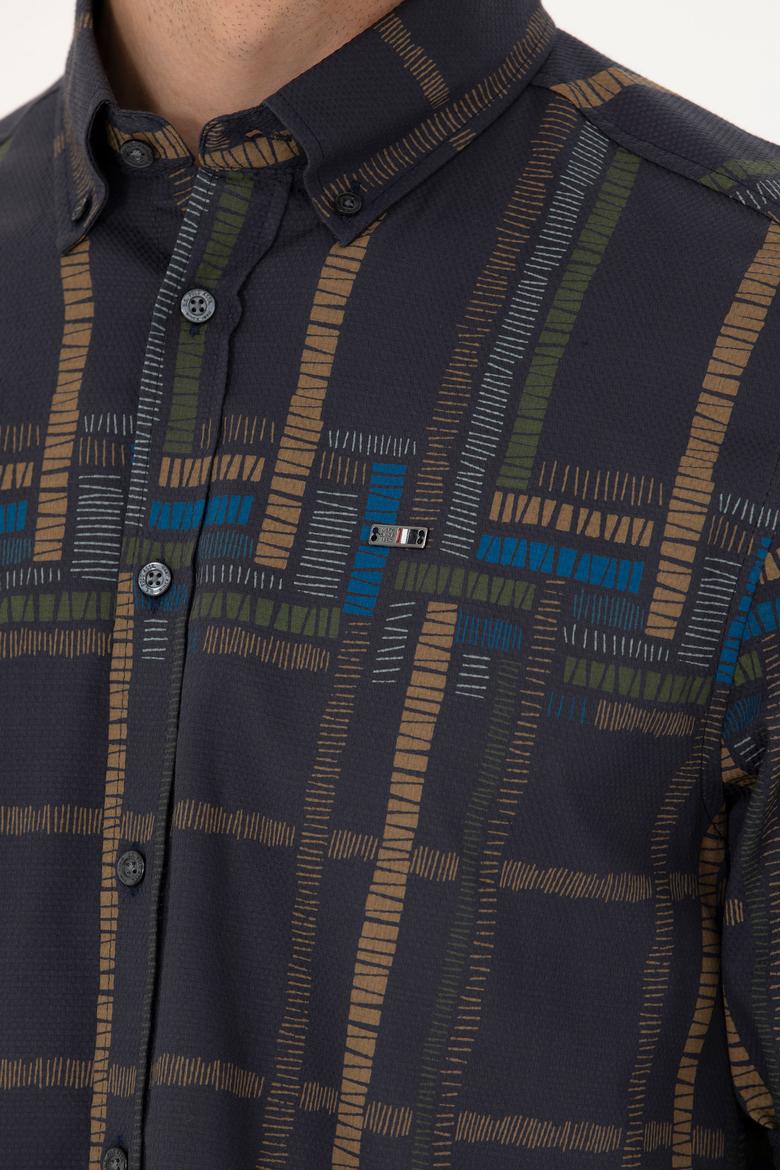 Erkek Antrasit Uzun Kollu Gömlek - 50272751001