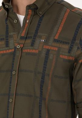 Erkek Haki Uzun Kollu Gömlek - 50272751010