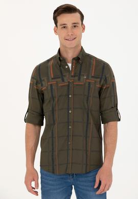 Erkek Haki Uzun Kollu Gömlek - 50272751010