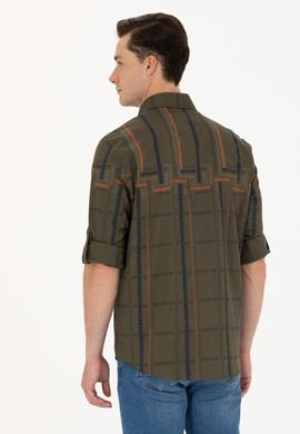 Erkek Haki Uzun Kollu Gömlek - 50272751010