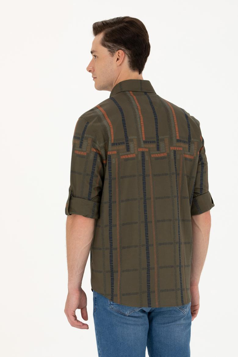 Erkek Haki Uzun Kollu Gömlek - 50272751010