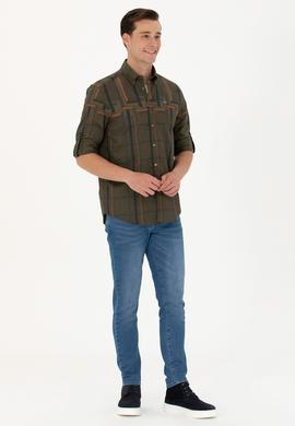 Erkek Haki Uzun Kollu Gömlek - 50272751010