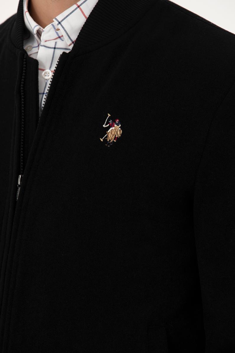 Erkek Siyah Kaşe Mont