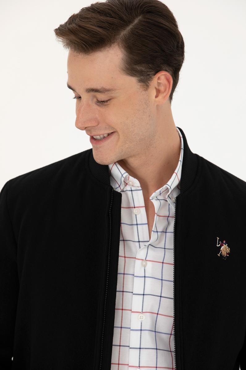 Erkek Siyah Kaşe Mont