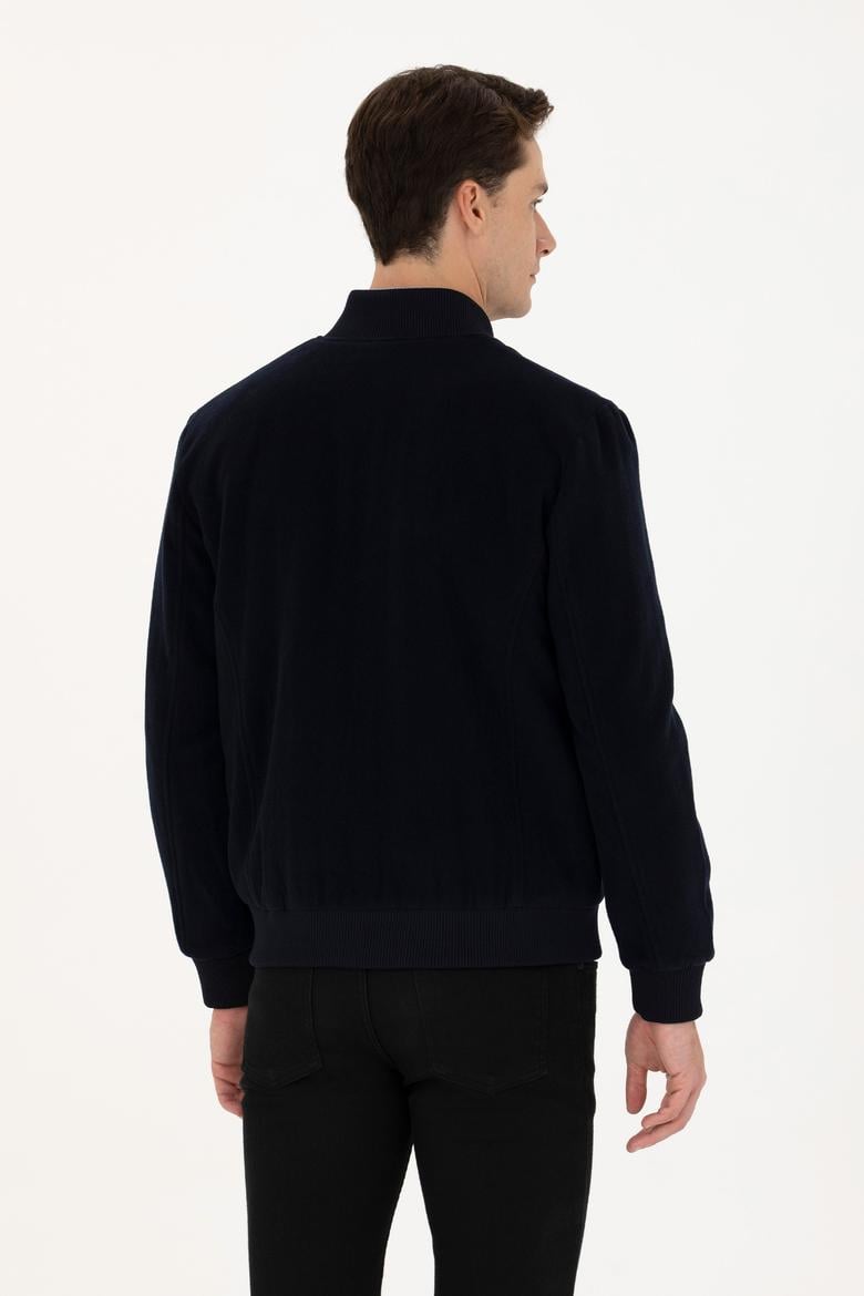 Erkek Lacivert Kaşe Mont - 50270020022