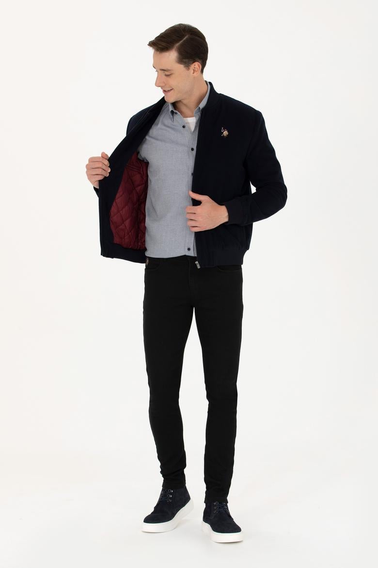 Erkek Lacivert Kaşe Mont - 50270020022