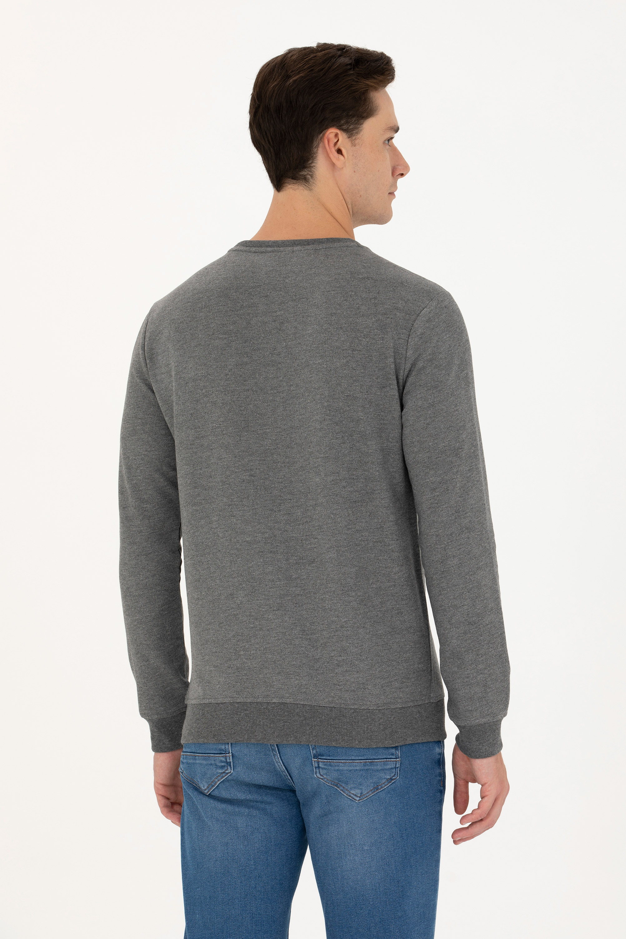 Erkek Antrasit Melanj Sweatshirt