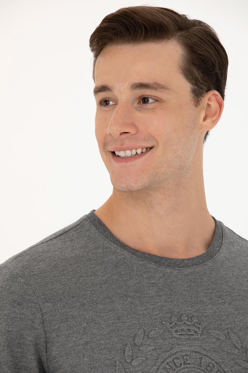 Erkek Antrasit Melanj Sweatshirt