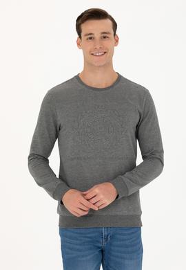 Erkek Antrasit Melanj Sweatshirt - 50270803043