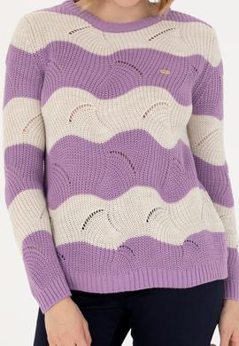 Kadın Lila Bisiklet Yaka Kazak - 50272043015