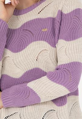 Kadın Lila Bisiklet Yaka Kazak - 50272043015