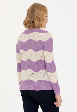 Kadın Lila Bisiklet Yaka Kazak - 50272043015