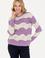 Kadın Lila Bisiklet Yaka Kazak