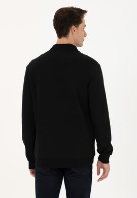 Erkek Siyah Örme Hırka - 50274010026