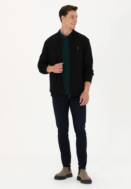 Erkek Siyah Örme Hırka - 50274010026