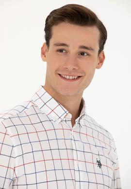 Erkek Ekoseli Beyaz Gömlek - 50279460010