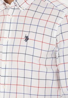 Erkek Ekoseli Beyaz Gömlek - 50279460010