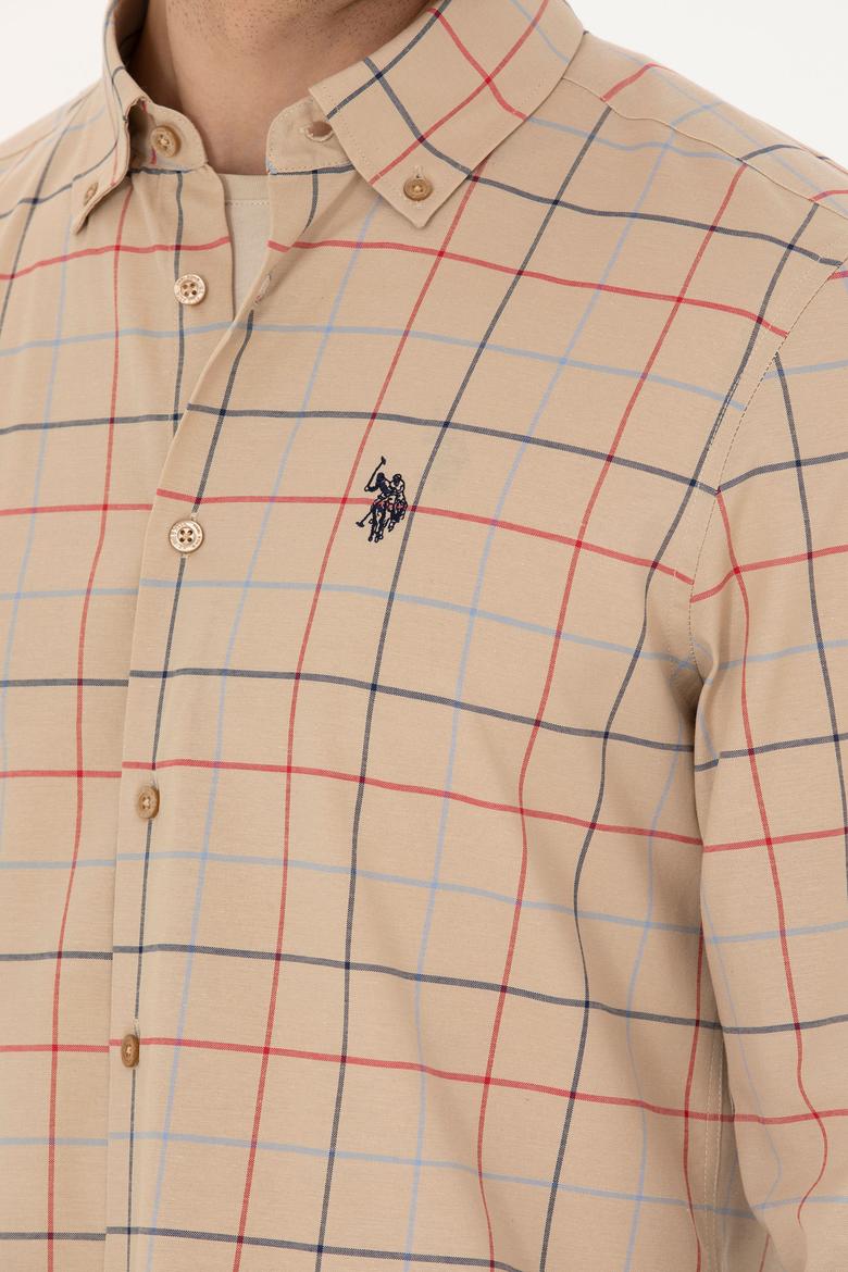 Erkek Ekoseli Kum Gömlek - 50279460003