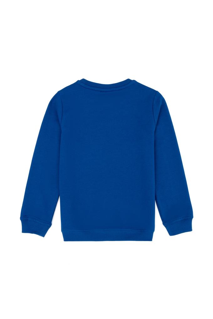 Çocuk Saks Basic Bisiklet Yaka Sweatshirt