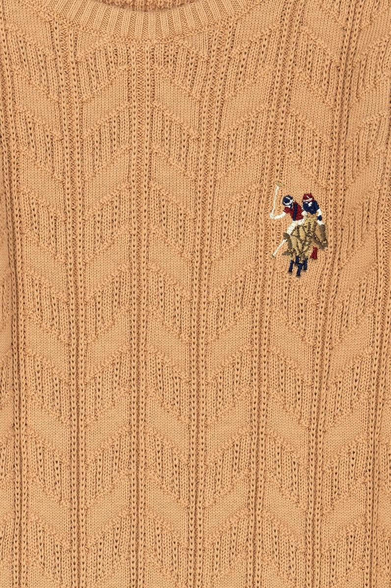 Erkek Çocuk Kum Basic Bisiklet Yaka Kazak