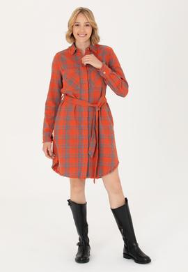 Kadın Turuncu Jean Elbise - 50271191002