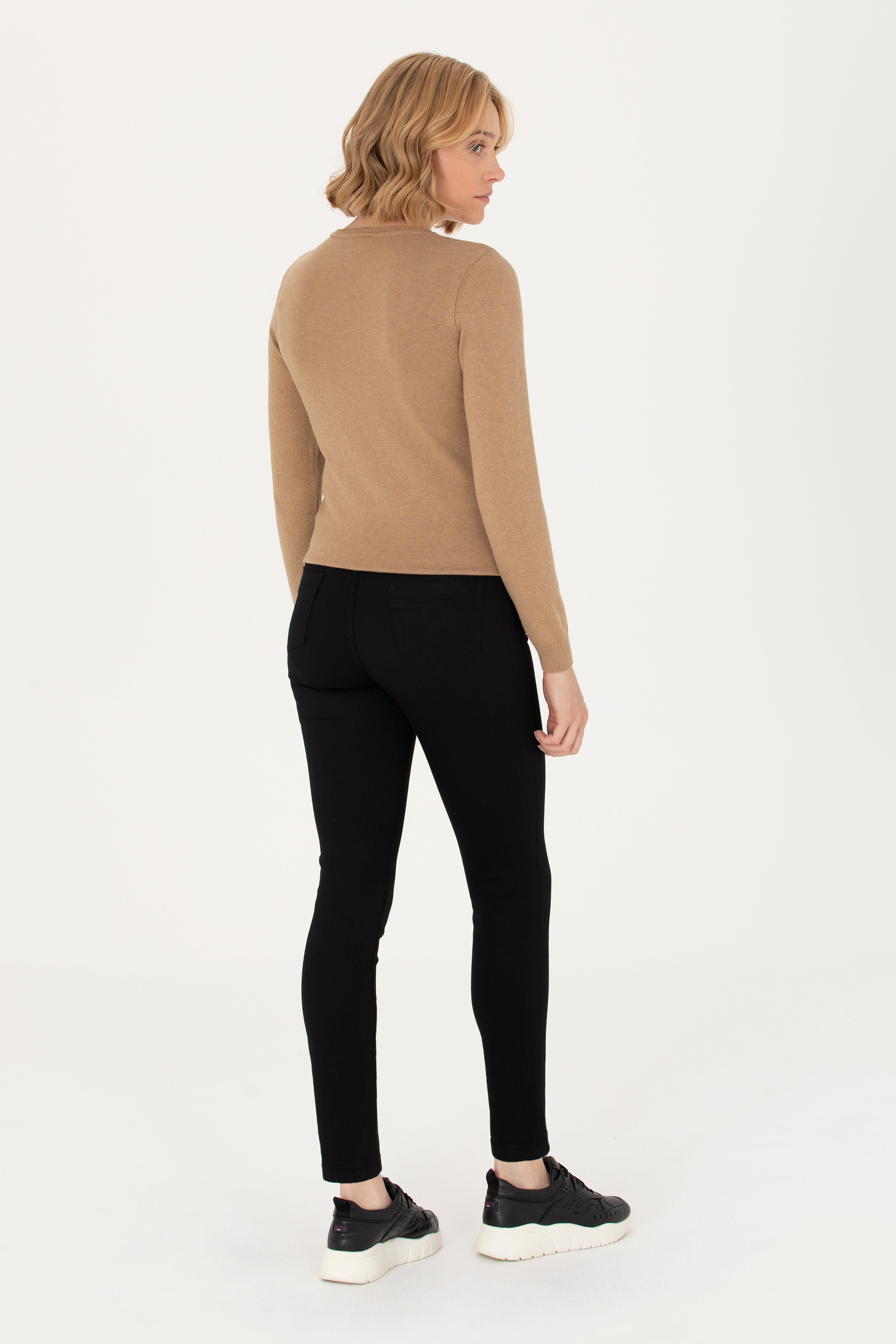 Kadın Siyah Toothpick Fit Pantolon