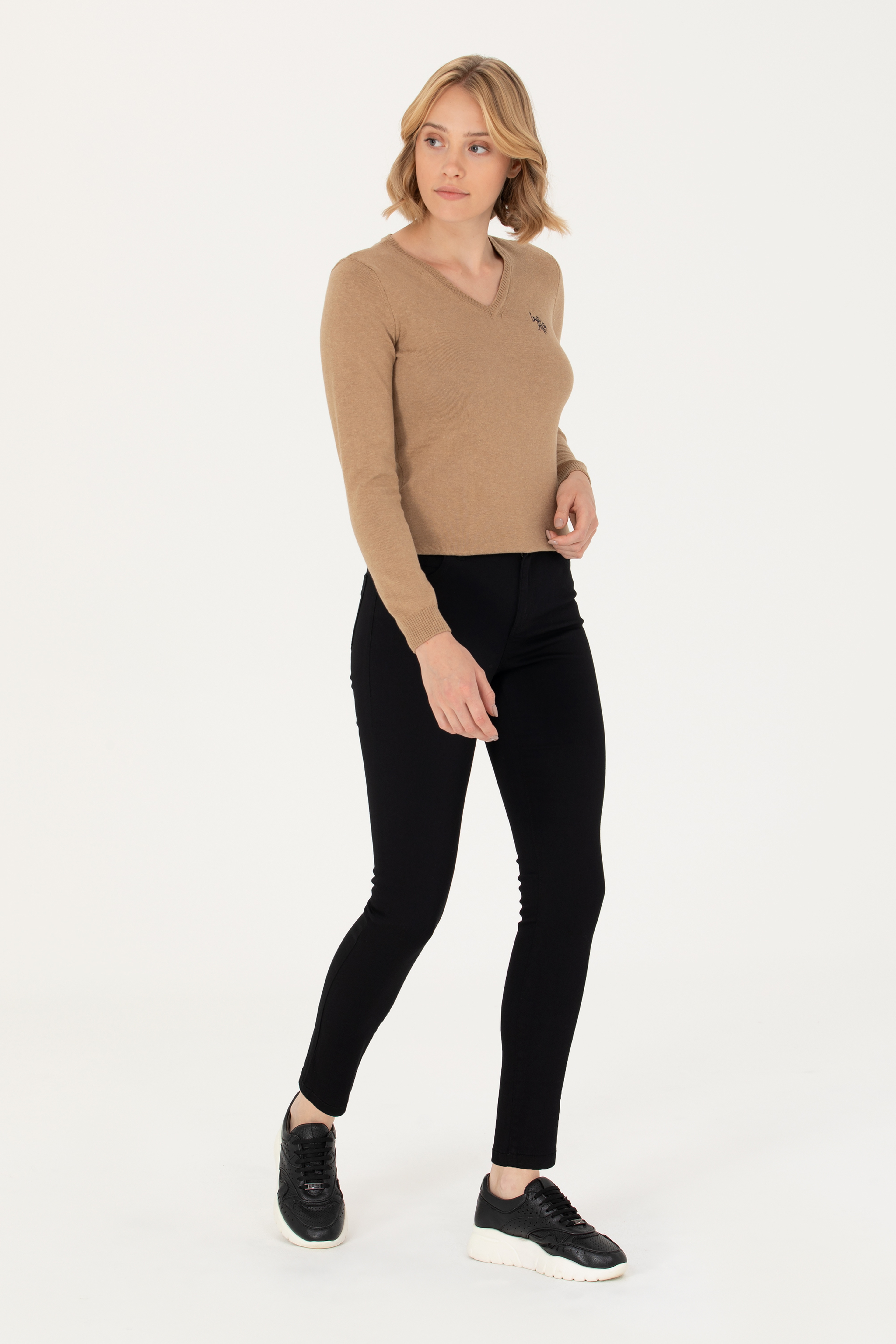 Kadın Siyah Toothpick Fit Pantolon - Image 3