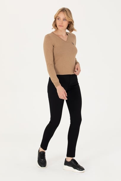 Kadın Siyah Toothpick Fit Pantolon