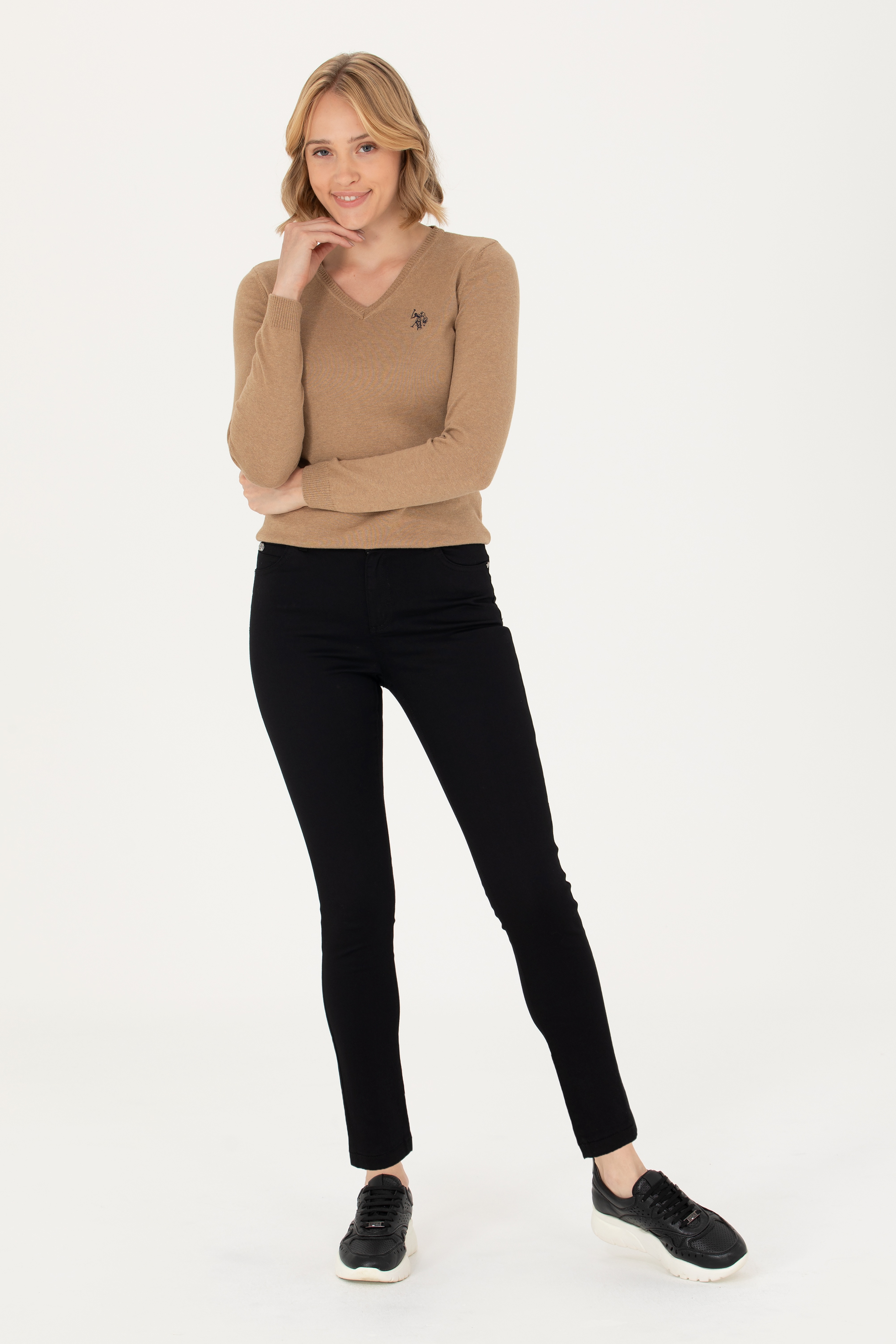 Kadın Siyah Toothpick Fit Pantolon - Image 1