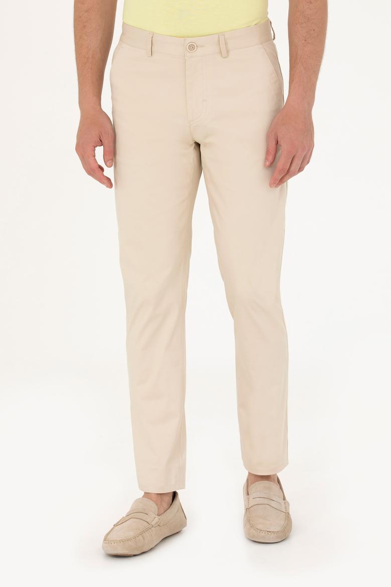 Erkek Bej Kanvas Pantolon - 50246122034