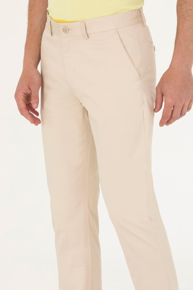 Erkek Bej Kanvas Pantolon - 50246122034