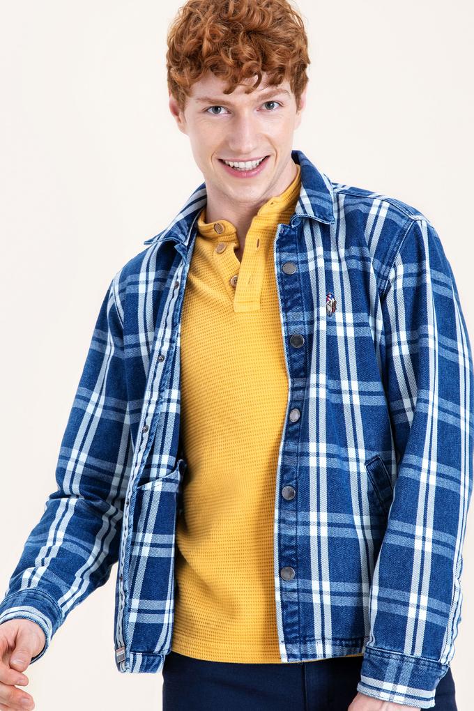 Erkek Açık Mavi Jean Gömlek