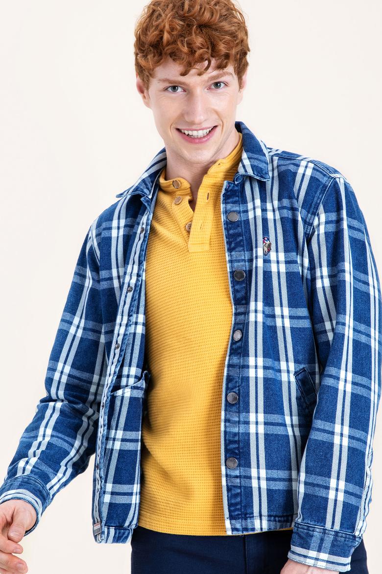 Erkek Açık Mavi Jean Gömlek