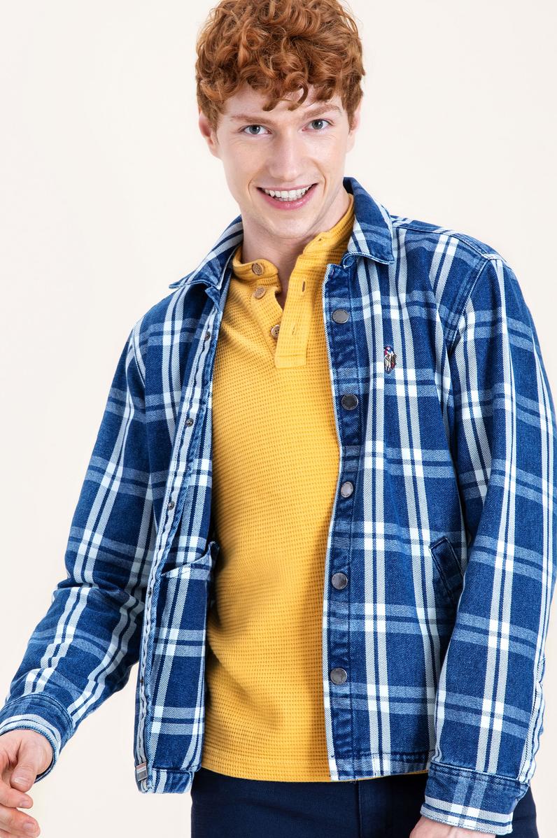 Erkek Açık Mavi Jean Gömlek