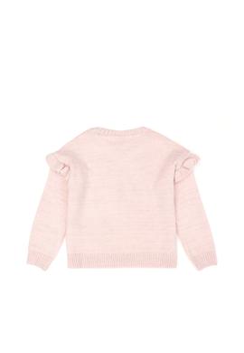 Kız Çocuk Toz Bisiklet Yaka Pembe Kazak - 50271871026