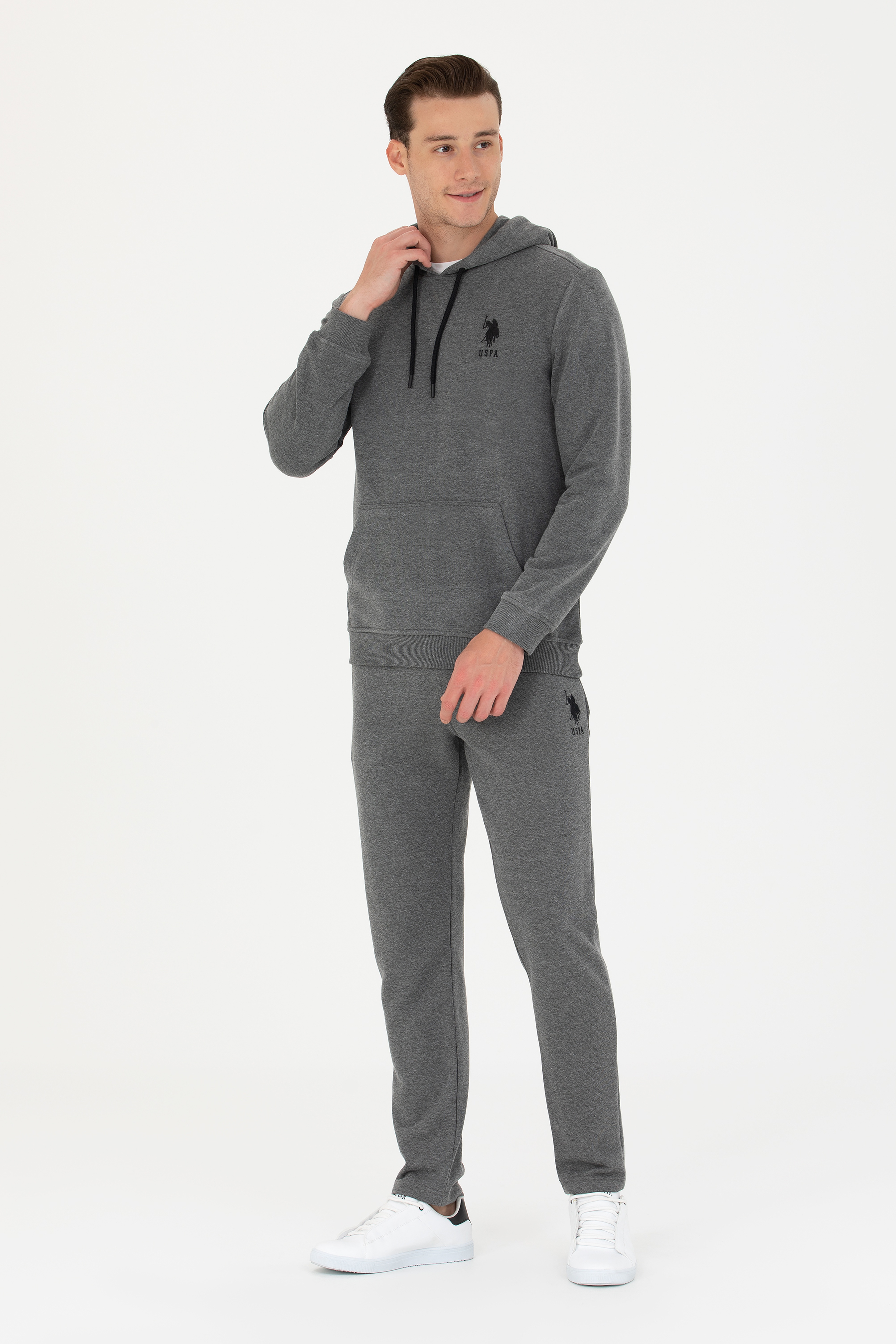 Erkek Antrasit Melanj Basic Sweatshirt - Image 4