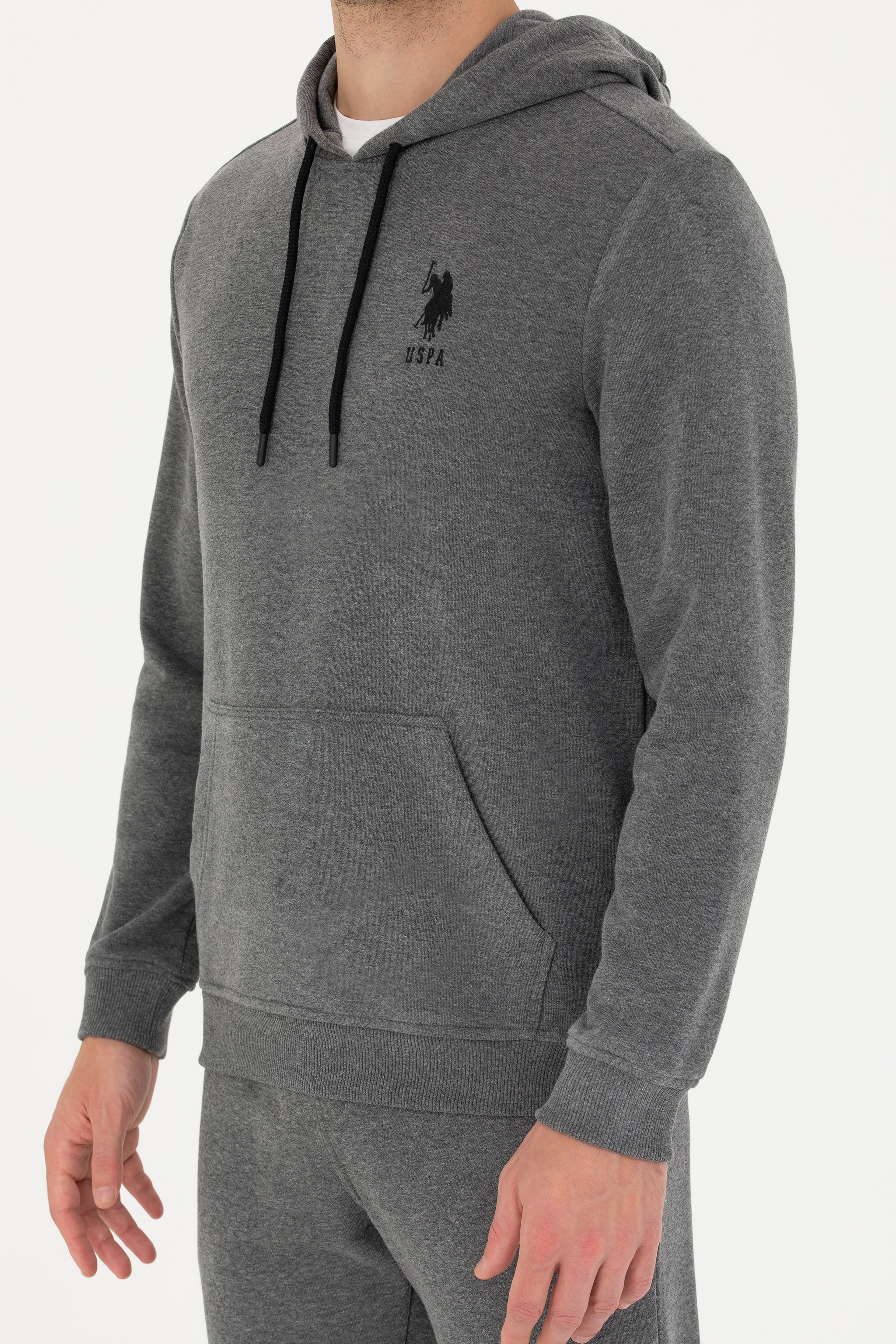 Erkek Antrasit Melanj Basic Sweatshirt