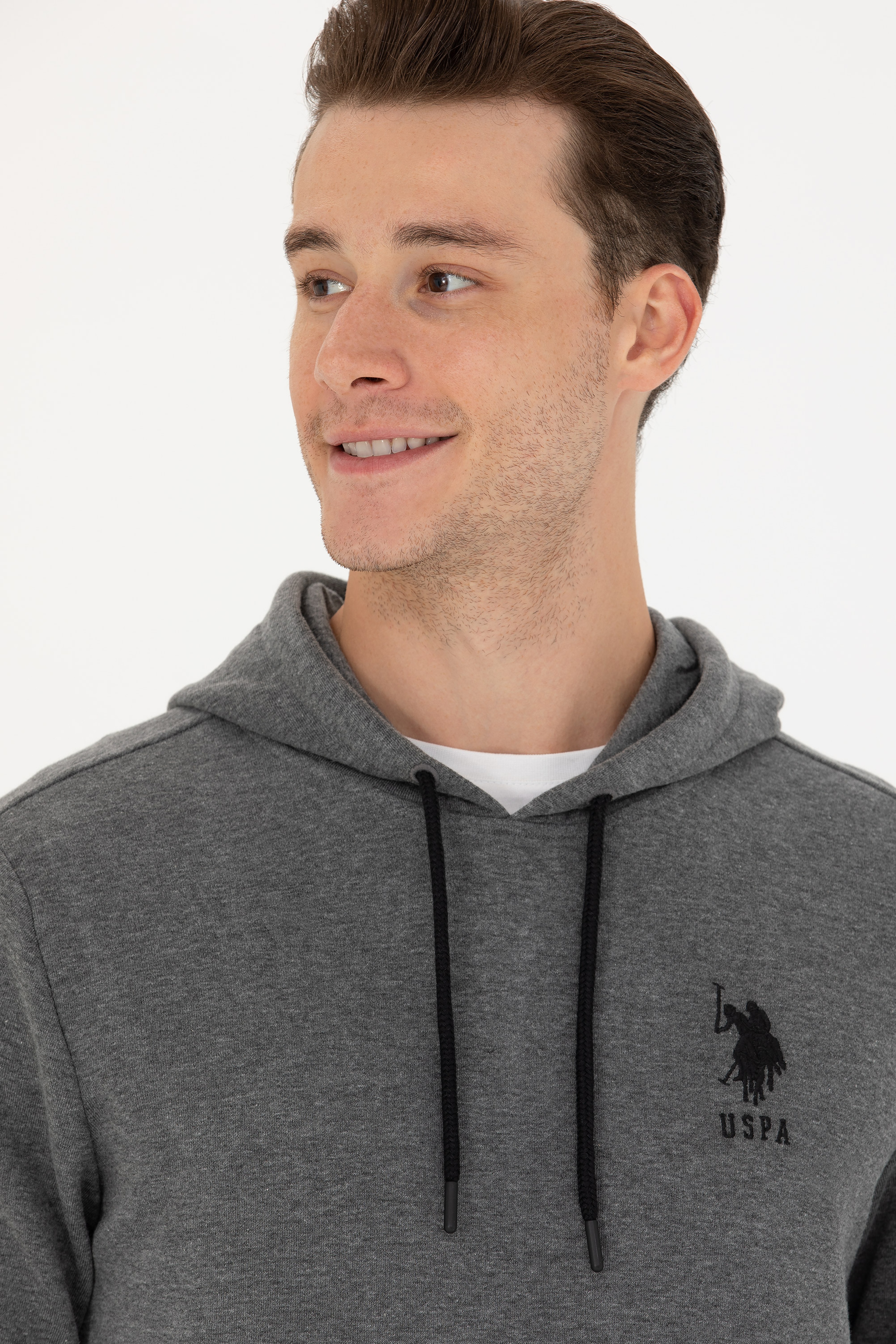 Erkek Antrasit Melanj Basic Sweatshirt - Image 2