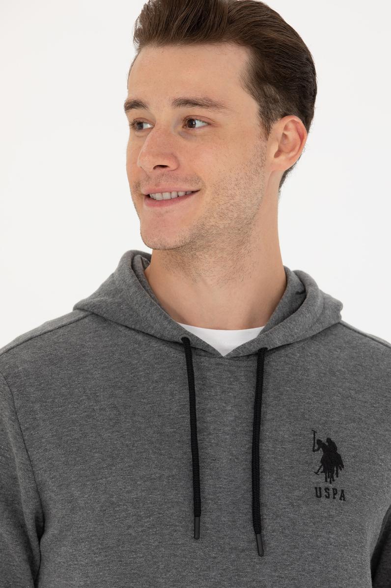 Erkek Antrasit Melanj Basic Sweatshirt