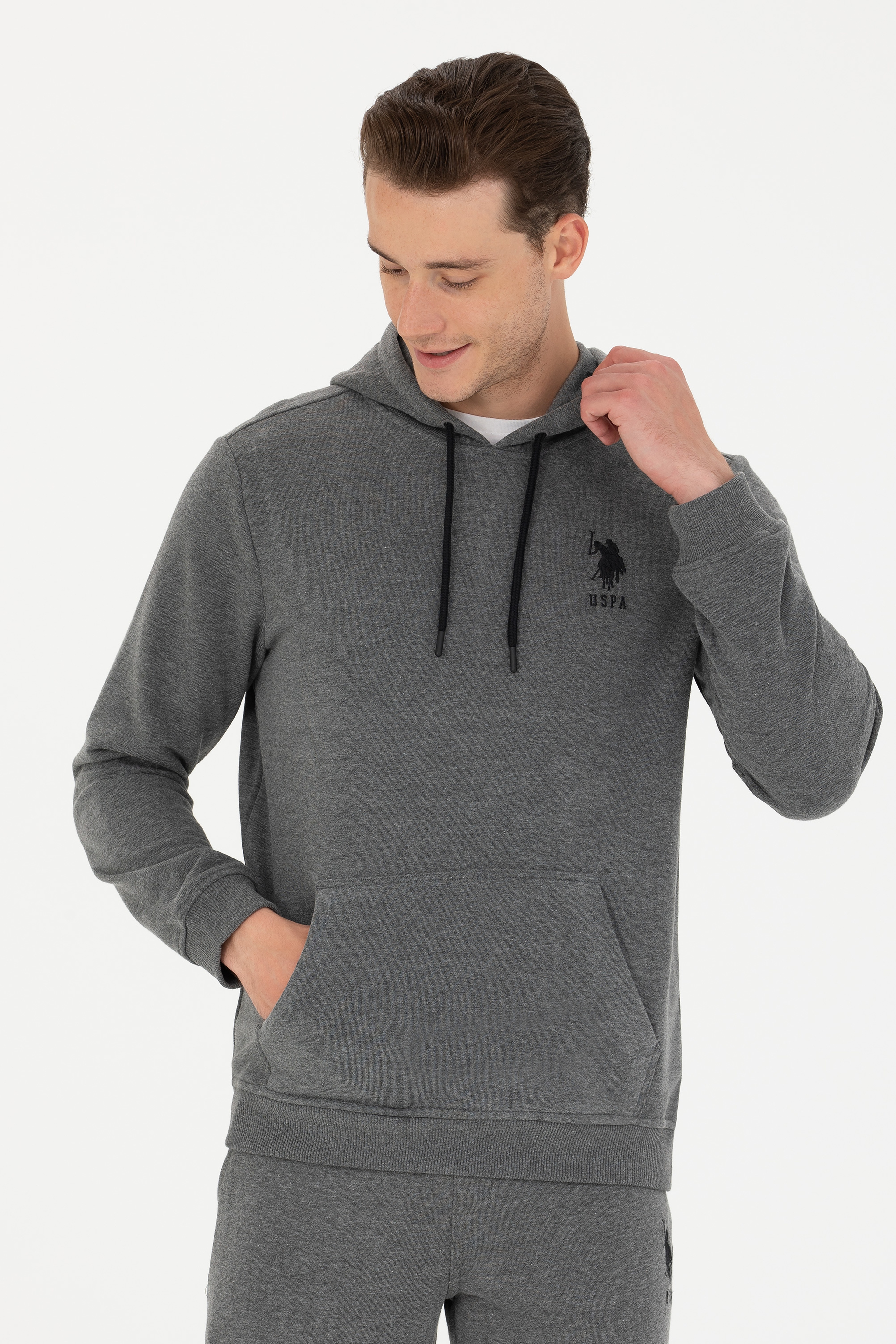 Erkek Antrasit Melanj Basic Sweatshirt - Image 1
