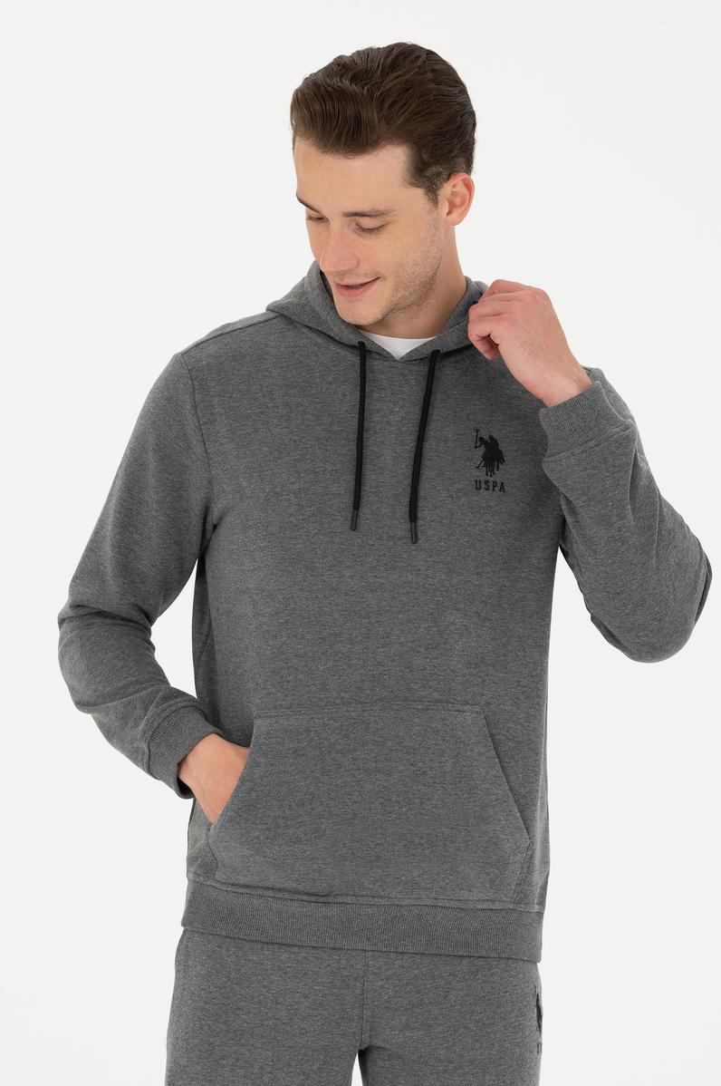 Erkek Antrasit Melanj Basic Sweatshirt