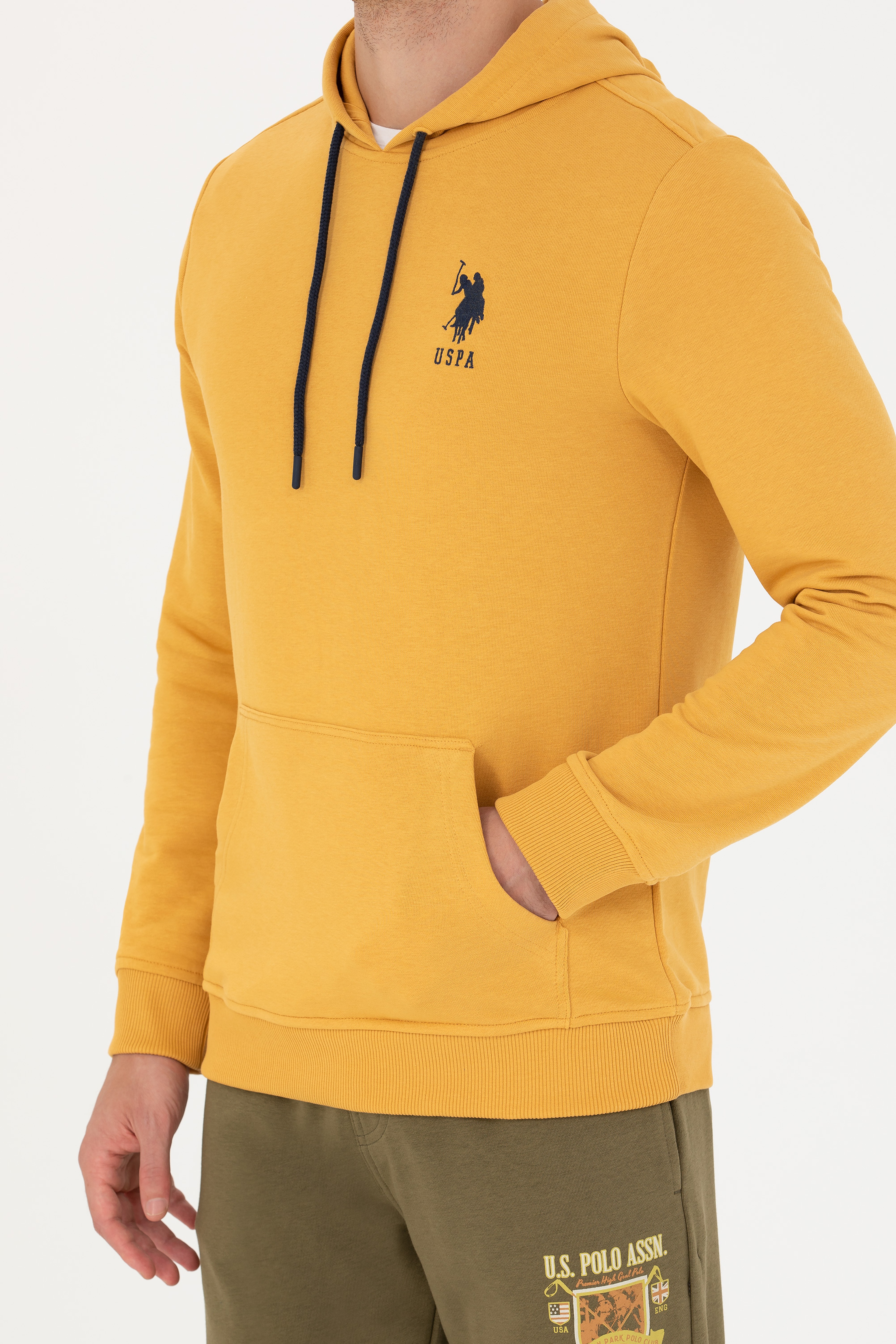 Erkek Hardal Basic Sweatshirt - Image 6