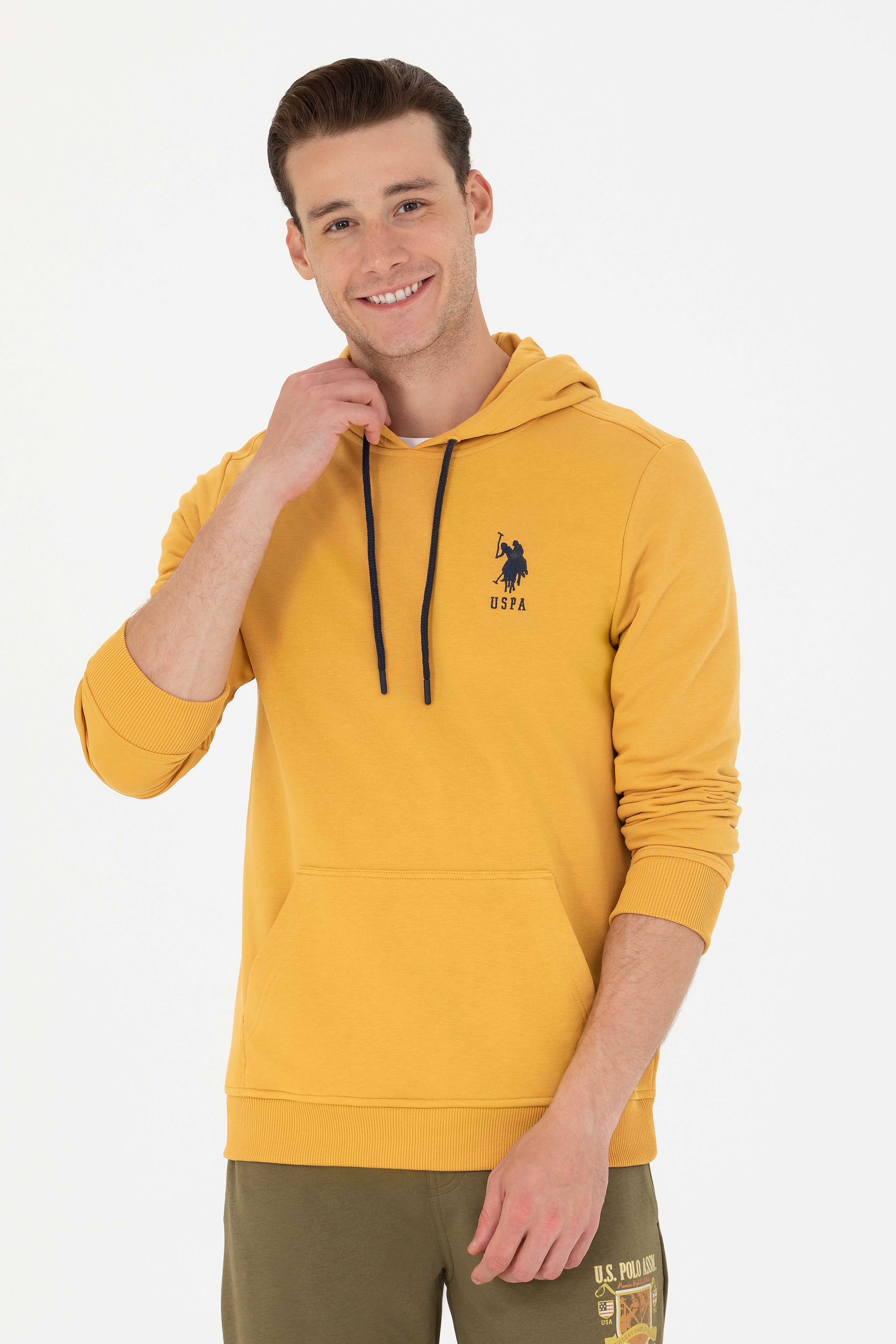 Erkek Hardal Basic Sweatshirt - Image 1