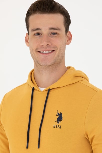 Erkek Hardal Basic Sweatshirt
